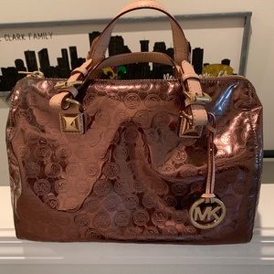 Micheal Kors Rose Metallic Speedy Bag